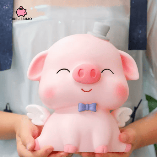 Tirelire Cochon Rose en Vinyle