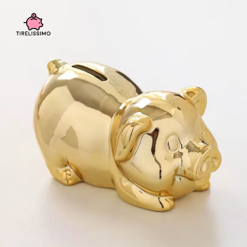 Tirelire Cochon Doré