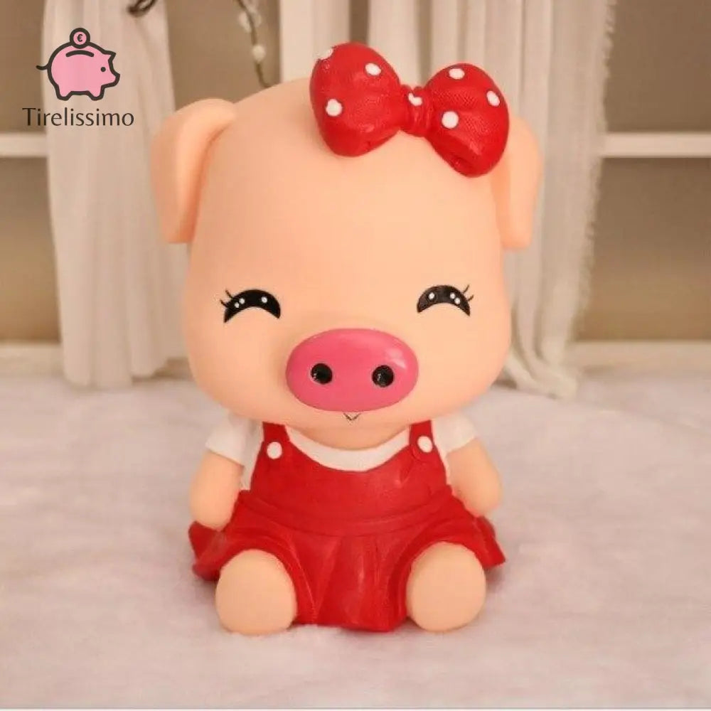 Jouet Tirelire Cochon Rouge