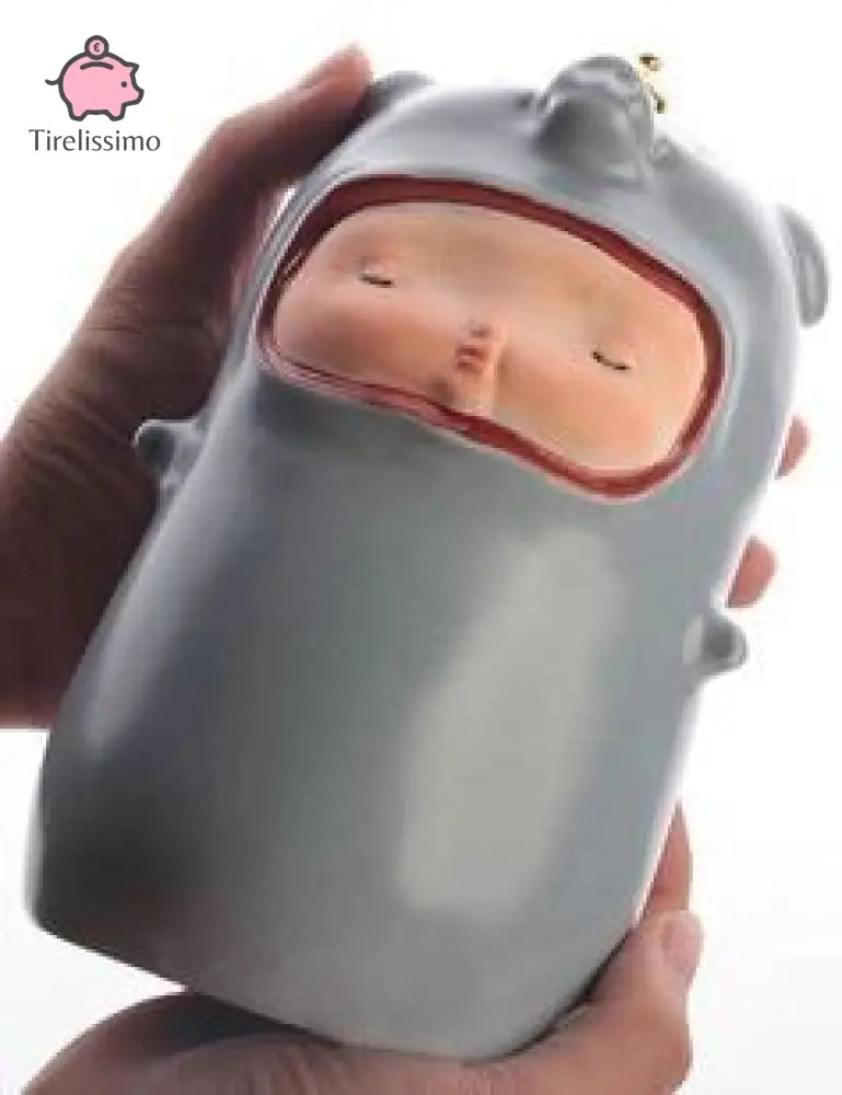 Tirelire Cadeau Naissance Gris
