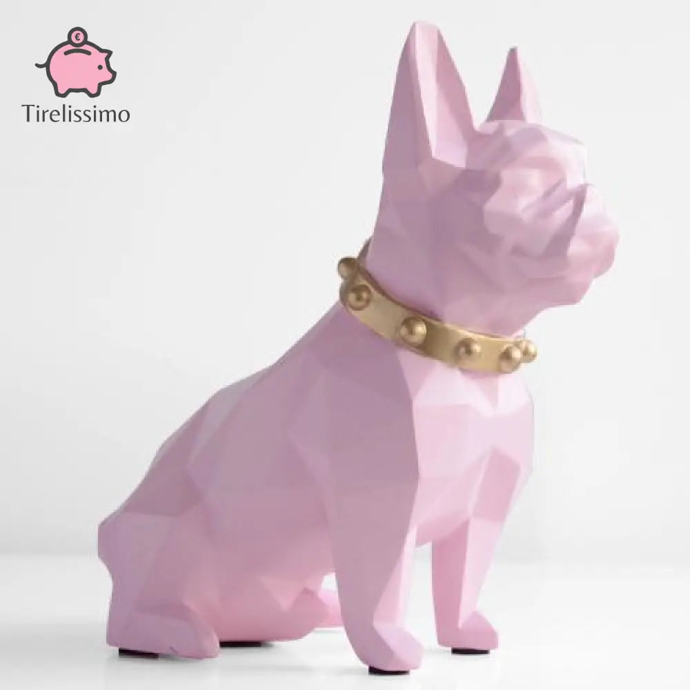 Tirelire Chien Design Rose