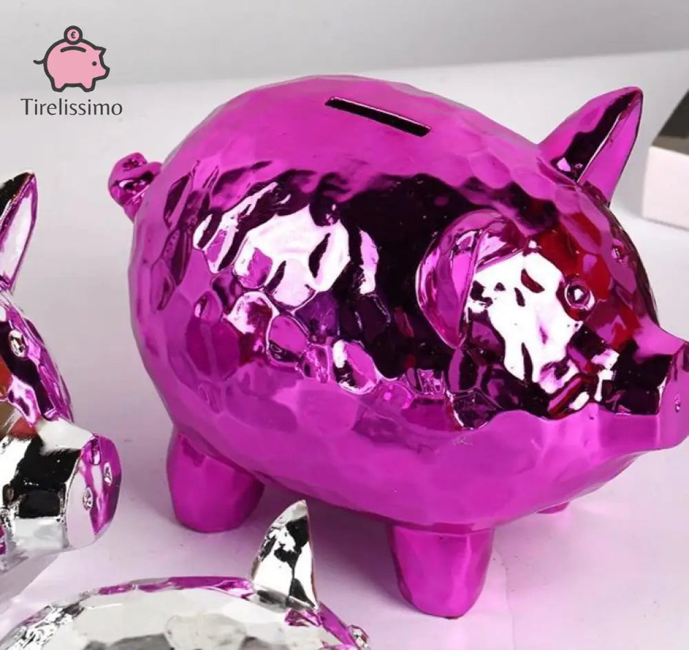 Tirelire Cochon Chromé