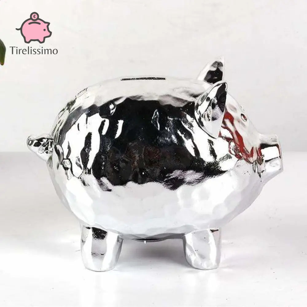 Tirelire Cochon Chromé