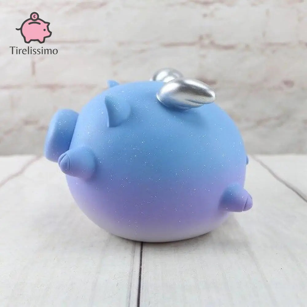 Tirelire Cochon Coloré Bleu-Violet / Moyenne