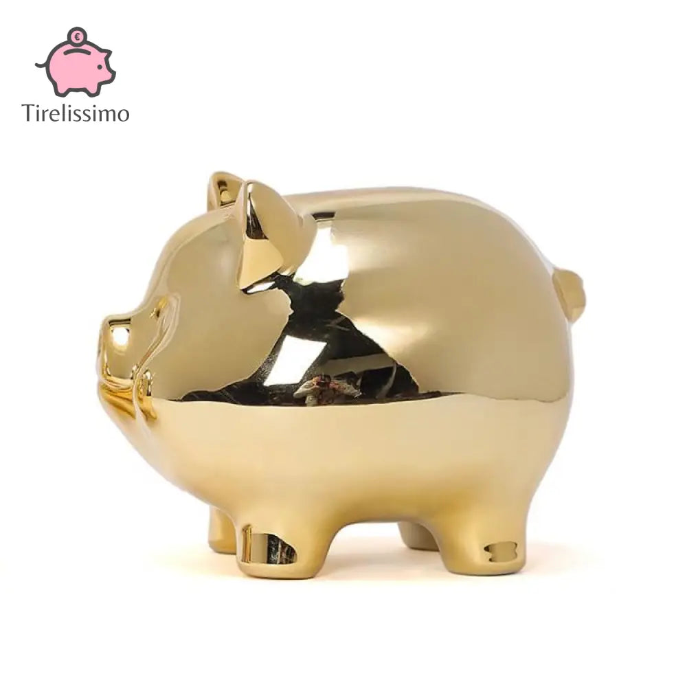 Tirelire Cochon Doré