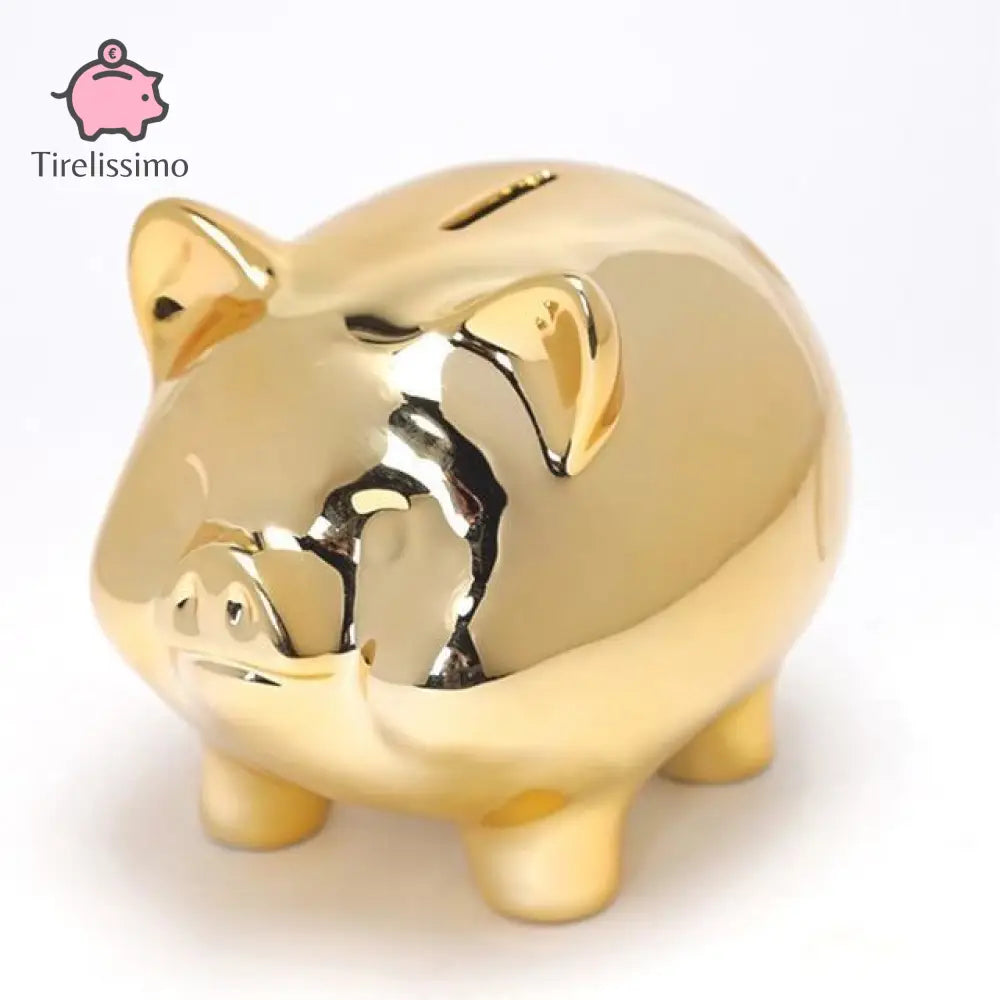 Tirelire Cochon Doré