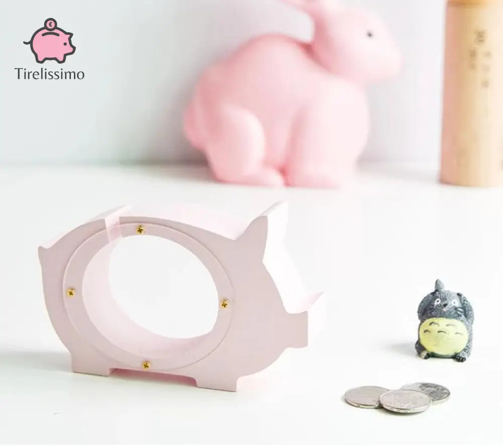Tirelire Cochon En Bois