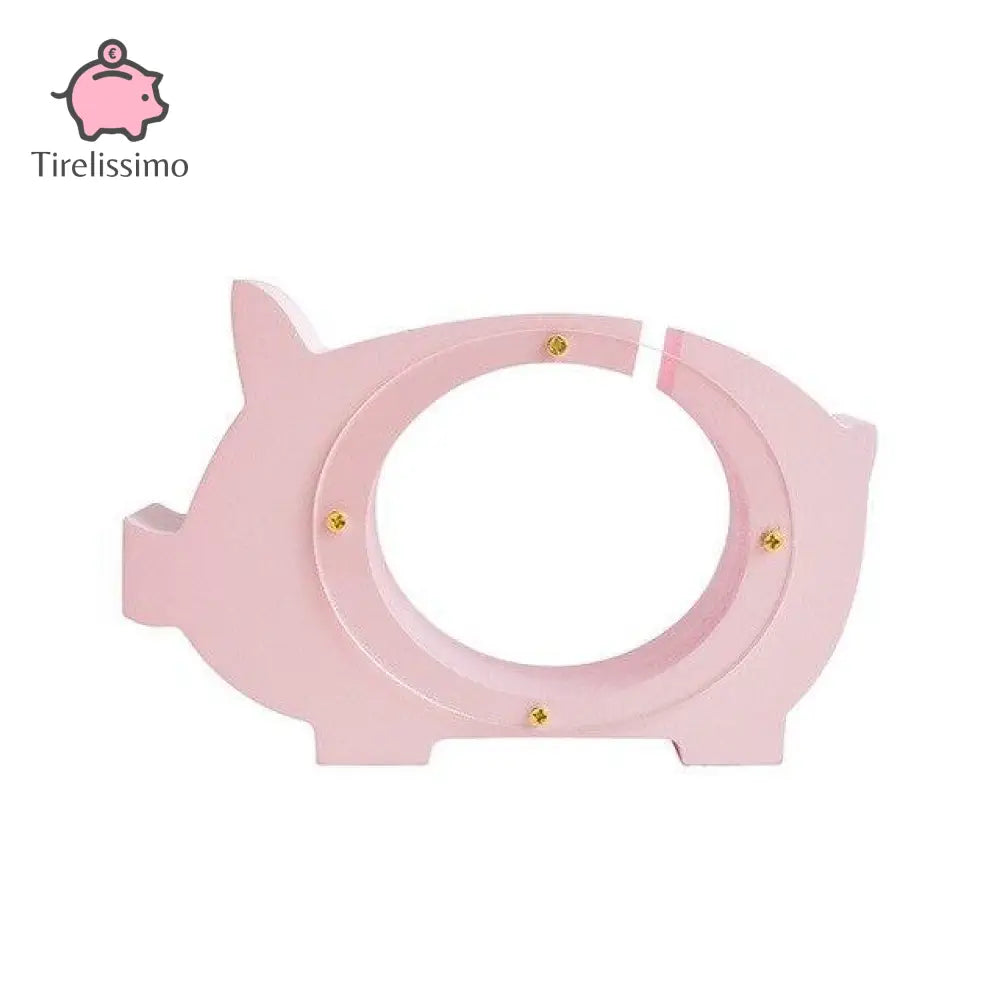 Tirelire Cochon En Bois
