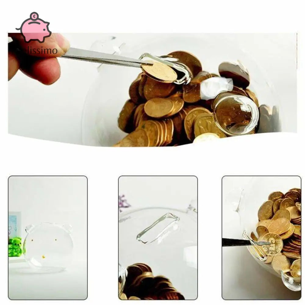 Tirelire Cochon En Verre