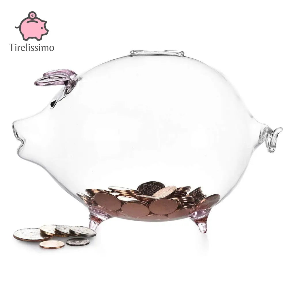 Tirelire Cochon Transparente