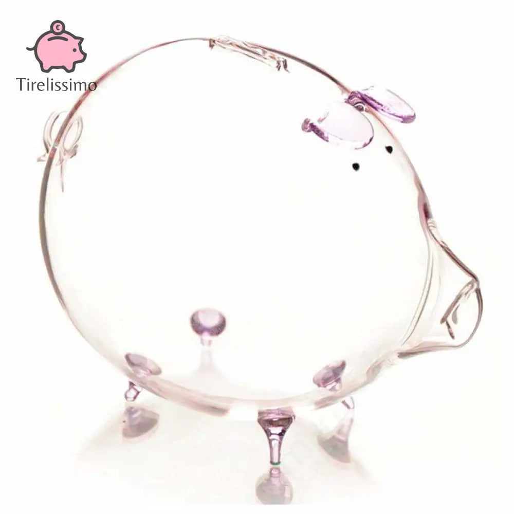 Tirelire Cochon Transparente Violet
