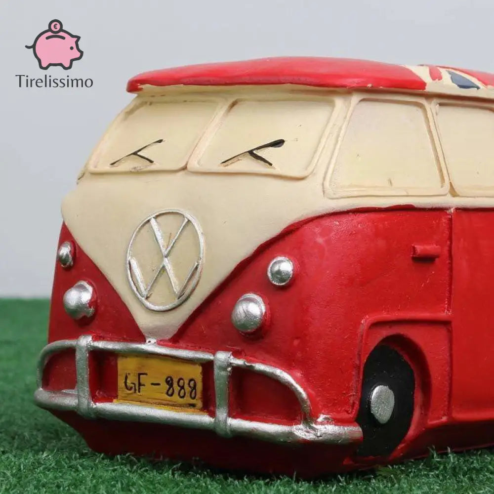 Tirelire Combi Volkswagen Rouge