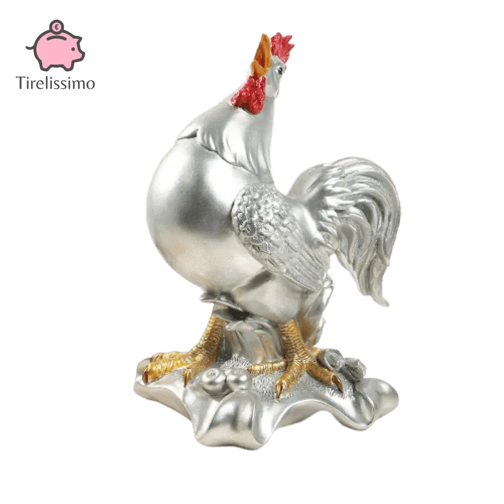 Tirelire Coq Argent