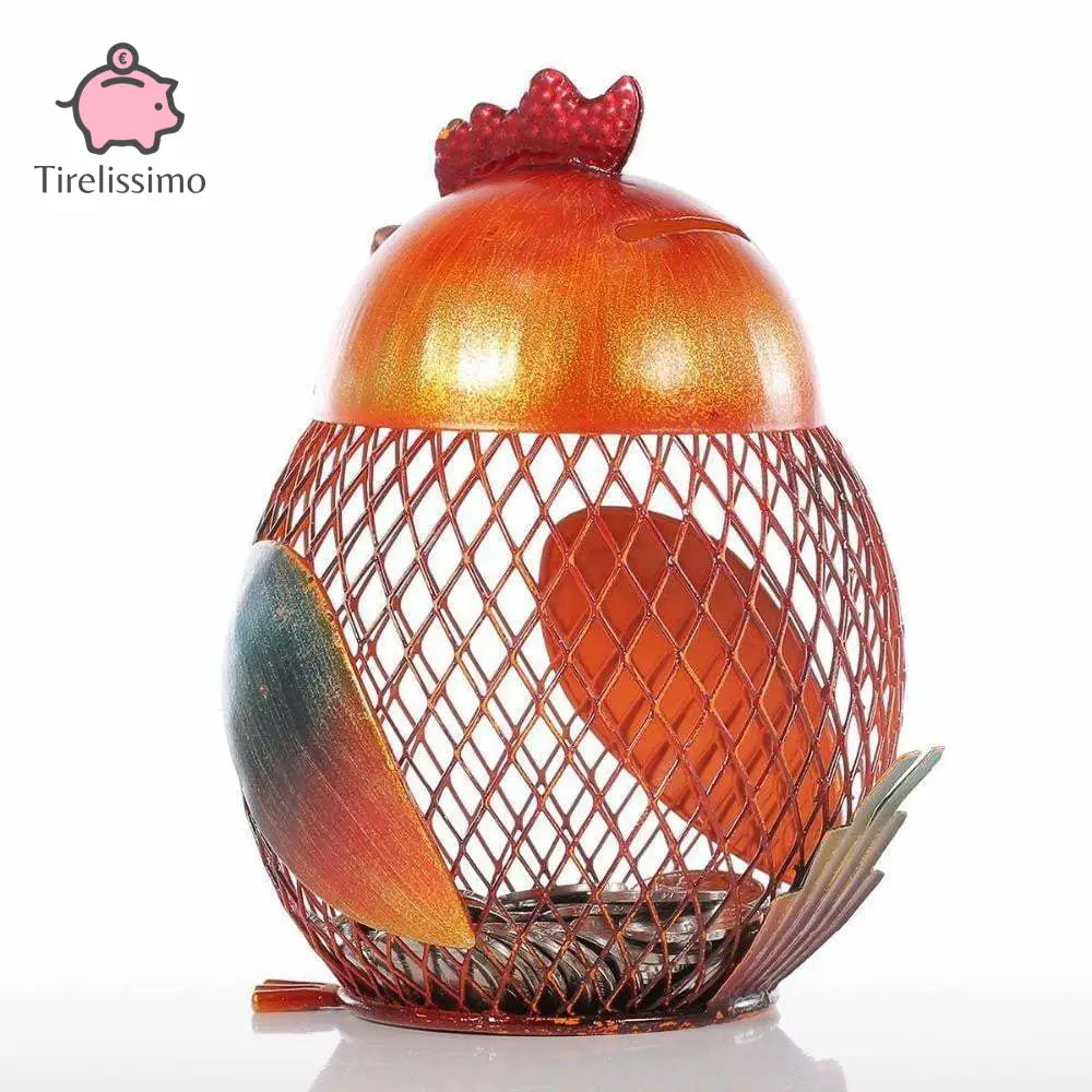 Tirelire Coq Métal