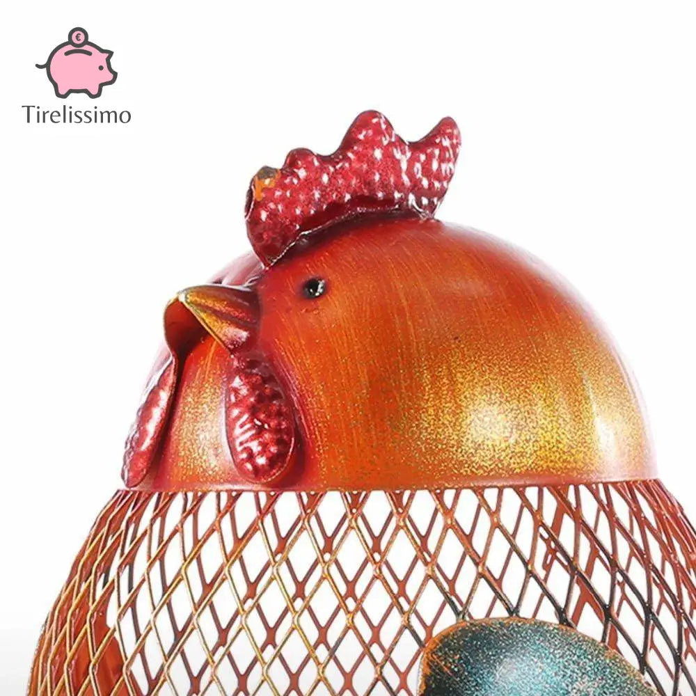 Tirelire Coq Métal
