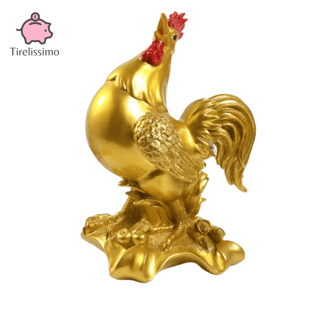 Tirelire Coq Or