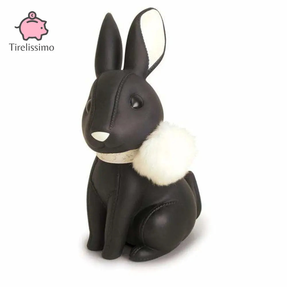 Tirelire Cuir Noir