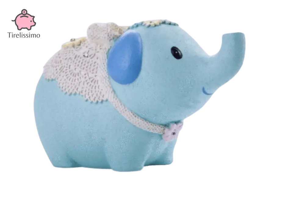 Tirelire Éléphant Bleu