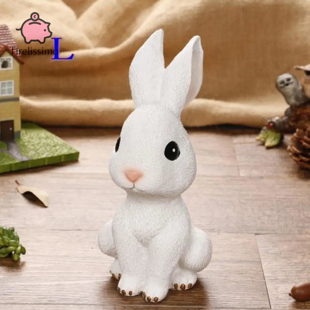 Tirelire En Forme De Lapin L / Blanc