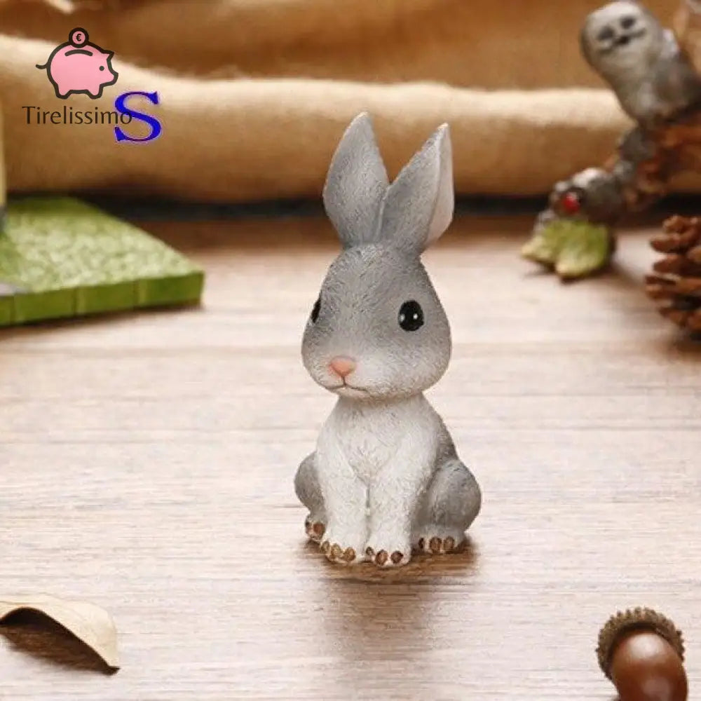 Tirelire En Forme De Lapin S / Gris