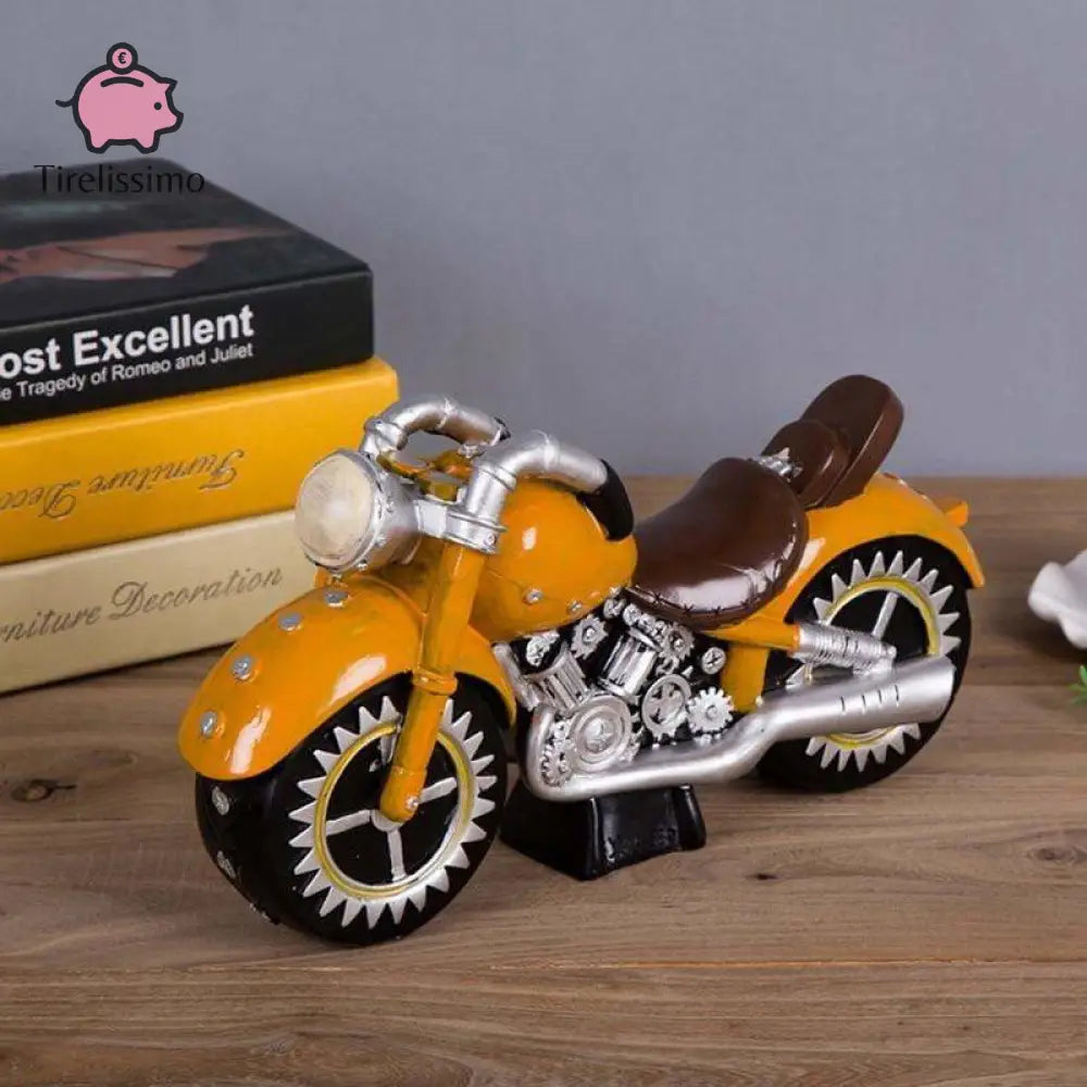 Tirelire En Forme De Moto Jaune