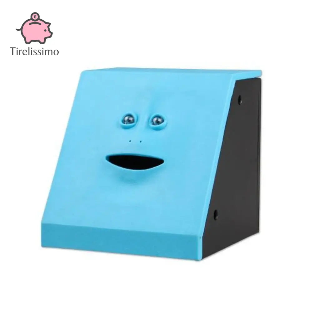 Tirelire Face Humaine Bleu