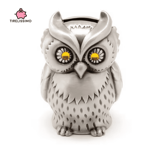 Tirelire<br/> Hibou Metal Argenté - Tirelissimo