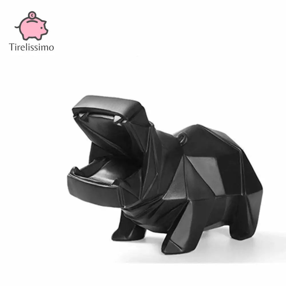 Tirelire Hippopotame Noir