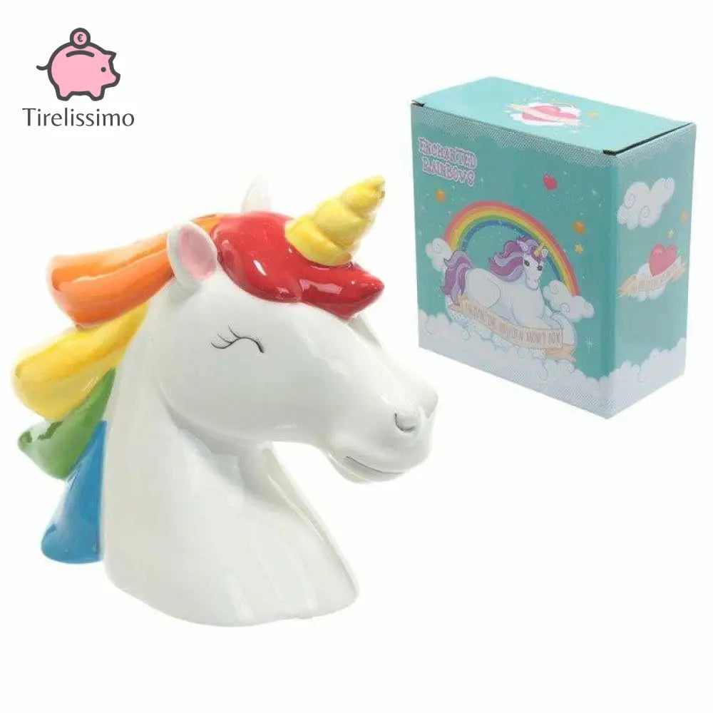 Tirelire Licorne Arc-En-Ciel