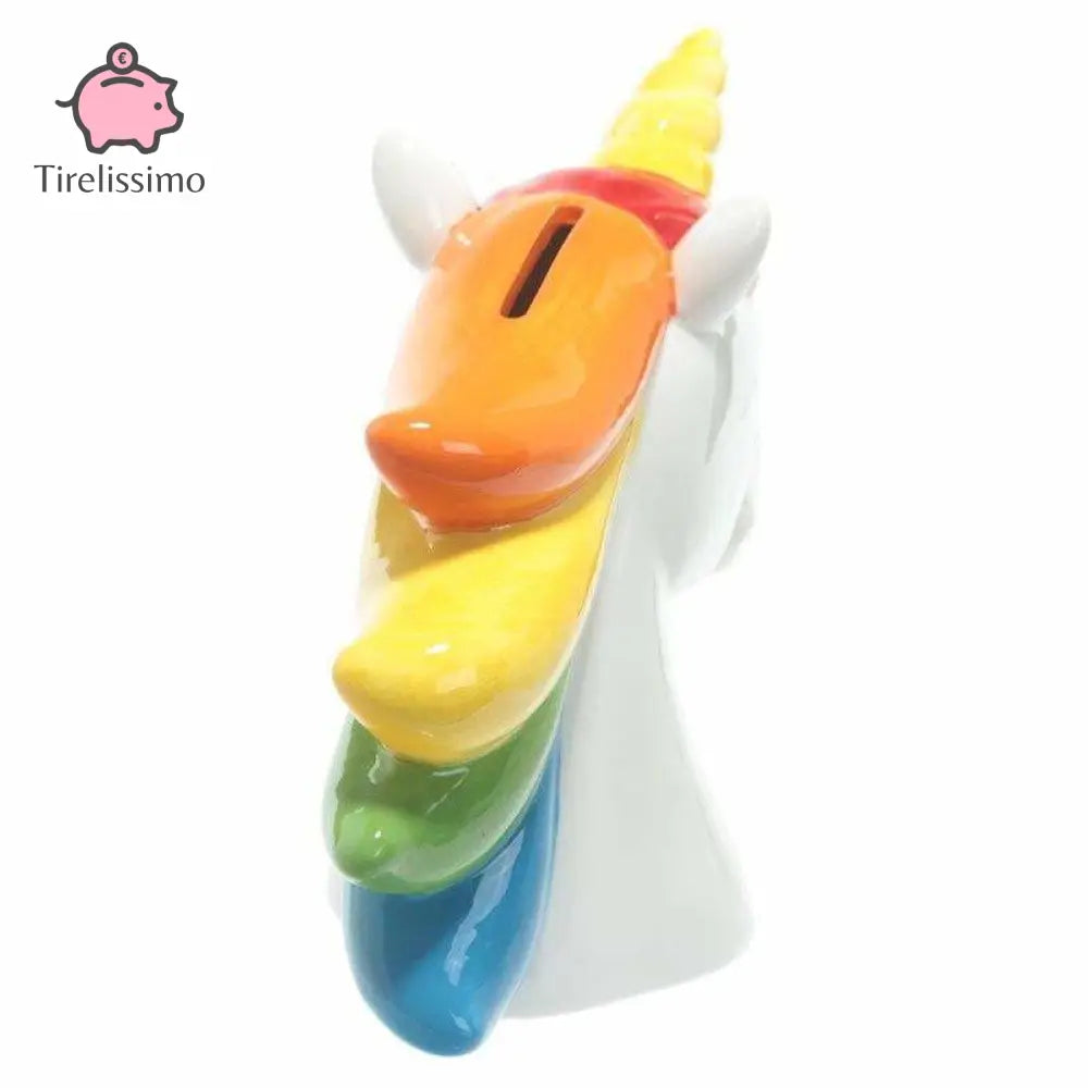 Tirelire Licorne Arc-En-Ciel