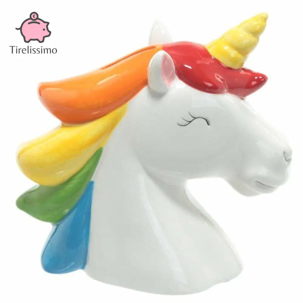 Tirelire Licorne Arc-En-Ciel