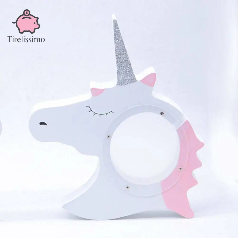 Tirelire Licorne En Bois Blanc