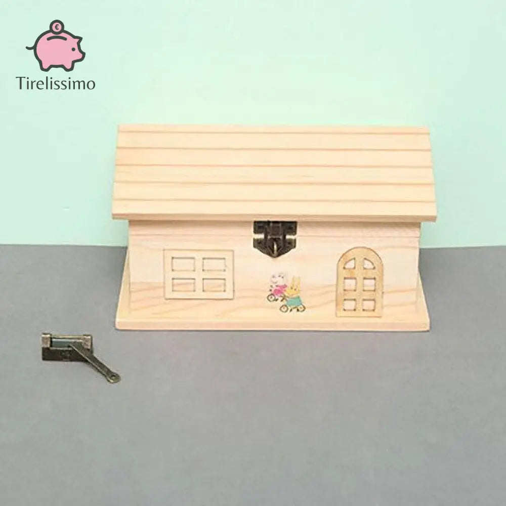 Tirelire Maison En Bois Bois
