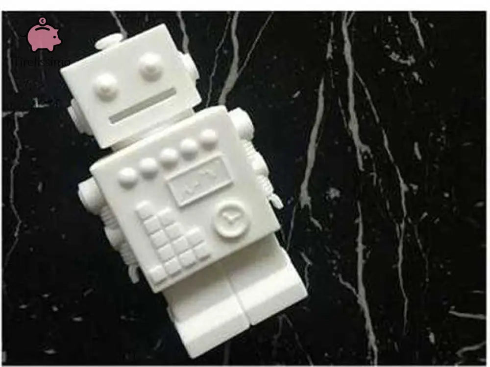 Tirelire Robot Kg Design Blanc