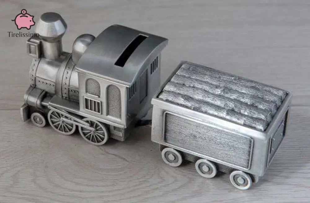 Tirelire Train Argent