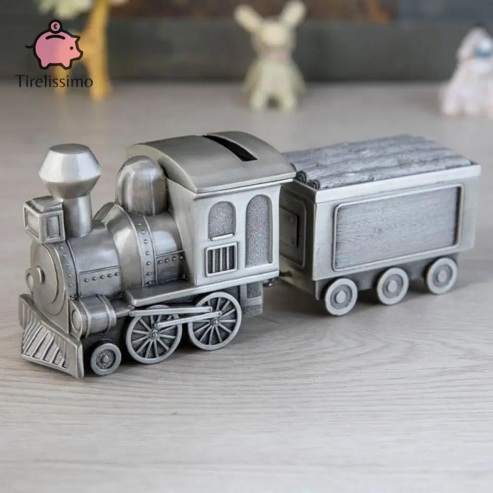 Tirelire Train Gris