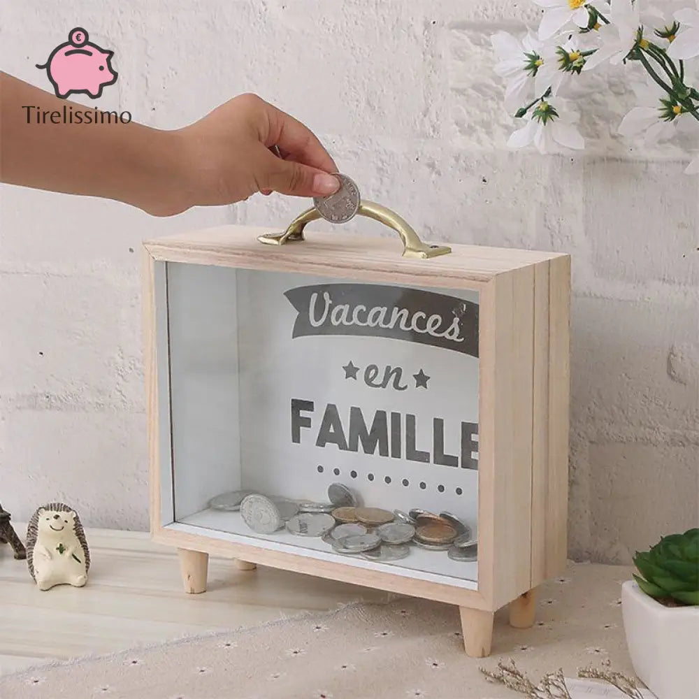 Tirelire Transparente Voyage