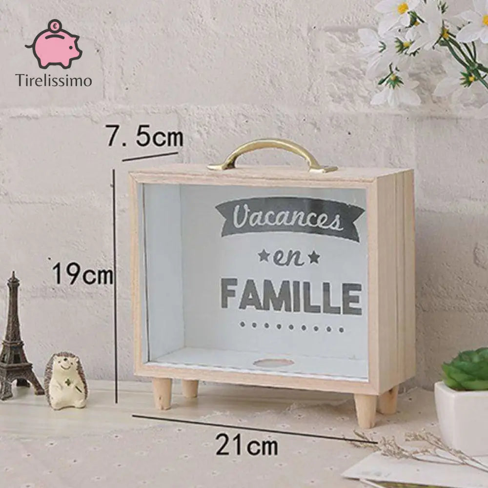 Tirelire Transparente Voyage