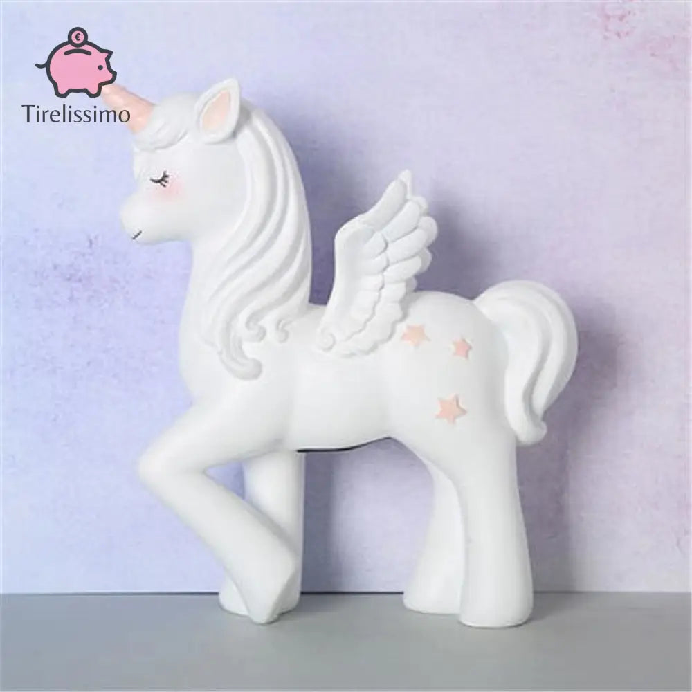 Tirelire Unicorn Blanc