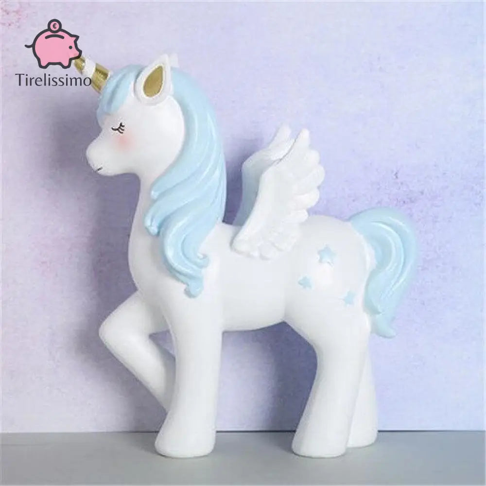 Tirelire Unicorn Bleu