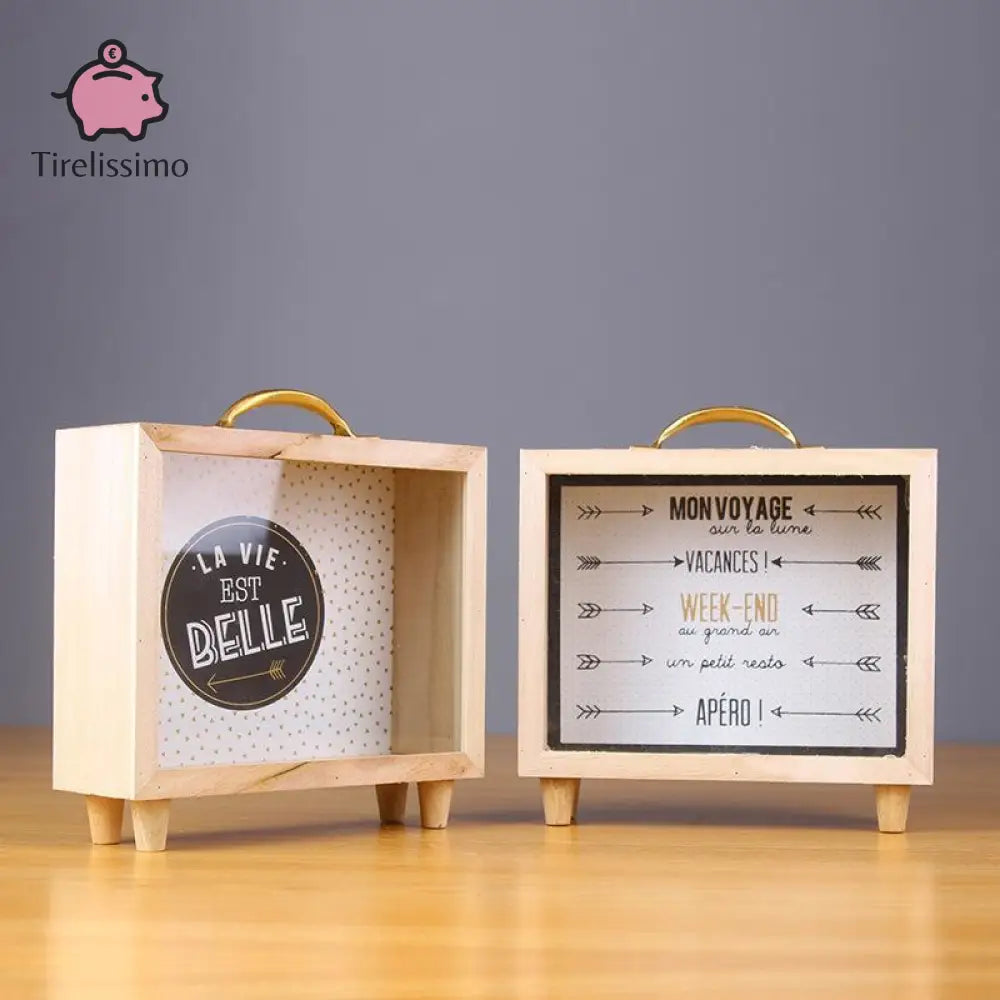 Tirelire Valise En Bois