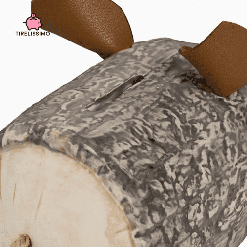 Tirelire en forme de cochon en bois