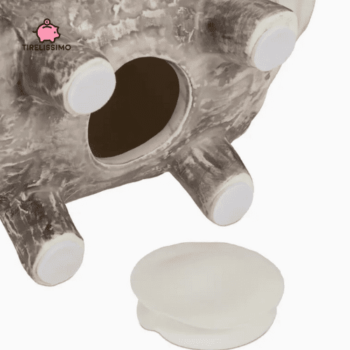 Tirelire en forme de cochon en bois
