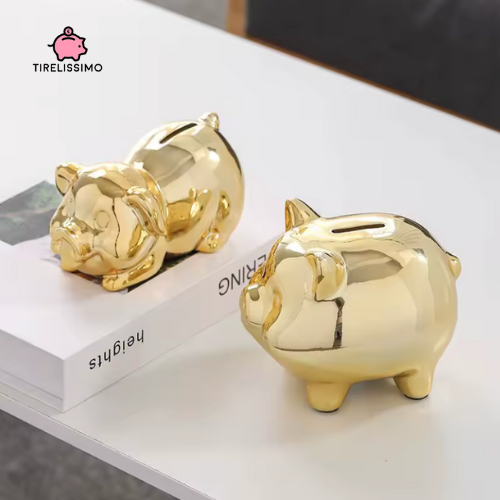 Tirelire Cochon Doré