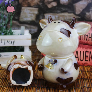 Tirelire Vache Argentée - Grande Taille, Gravable - Cadeau Naissance, Décoration - Zilverstad