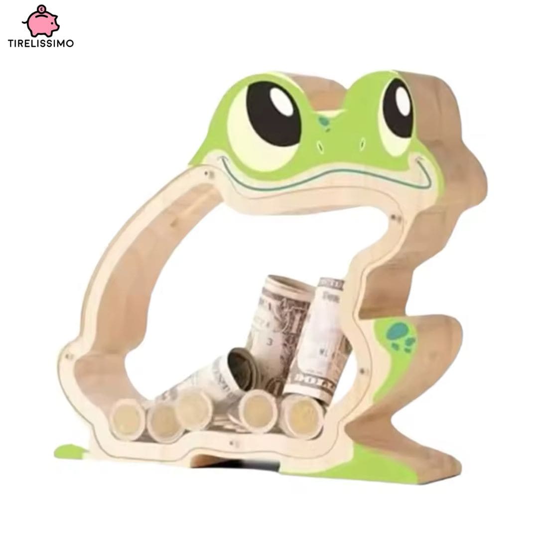 Tirelire Bois Animaux Rigolos