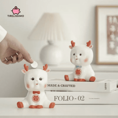 Tirelire Cerf Famille