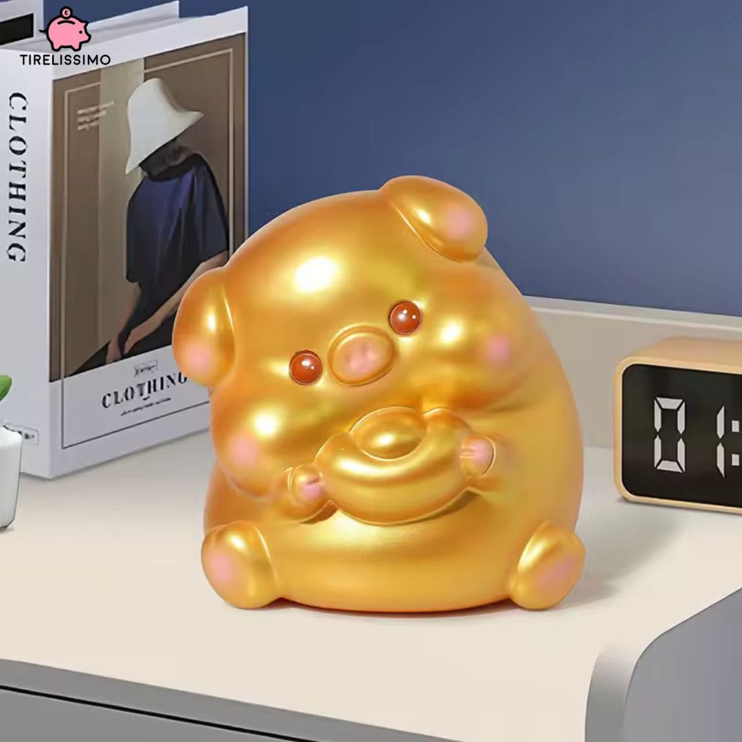 Tirelire Cochon Or