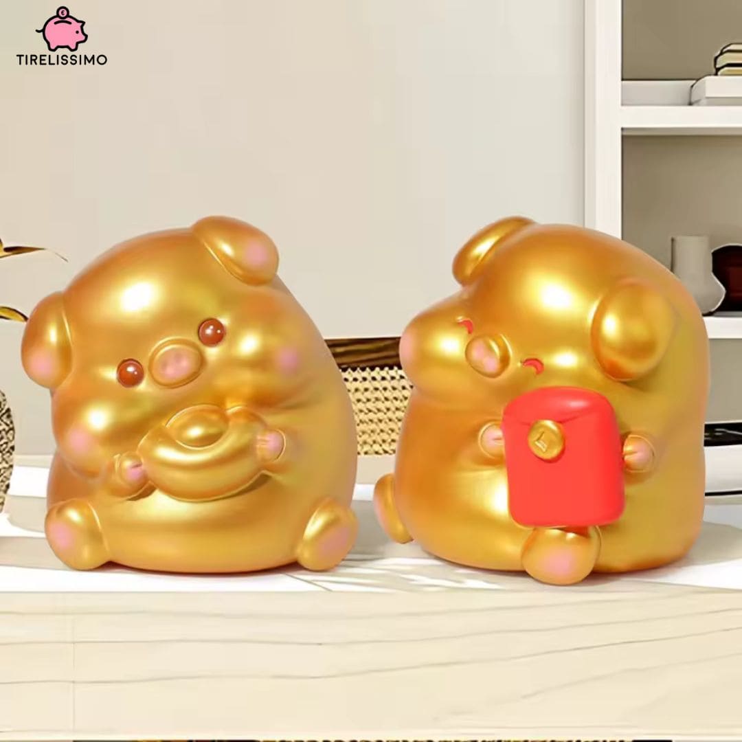 Tirelire Cochon Or