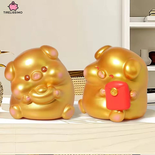 Tirelire Cochon Or